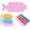 Itian Fish Bath Shower Mat with Non-Slip Suction Cup, Non-Slip