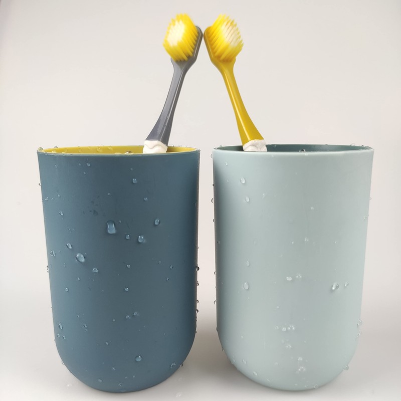 RabyLeo Unbreakable Reusable Drinking Cups Set of 2 Colors, Plastic