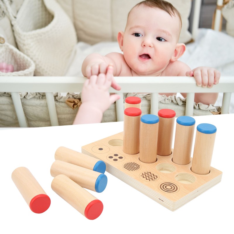 Wooden Sound Cylinders Toy Sensory Integration Training Educational Sound Stick