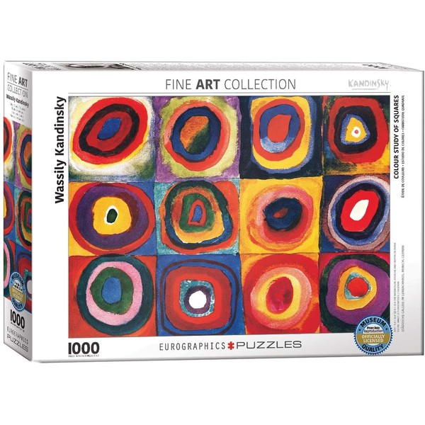 EuroGraphics Color Study of Squares and Circles, 1913 by Kandinsky Puzzle (1000-Piece), Model:6000-1323