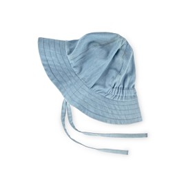 Sigikid Baby Girls' Denim Summer Hat with Ties Organic Cotton Sun Hat, blue