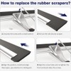 TOOVEM 14-Inch Stainless Steel Shower Squeegee with Hooks