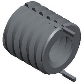 3/8-16 Int. THD, 1/2-13 Ext. THD, 0.50 Lg, Thinwall, Keylocking Threaded Inserts, Stainless Steel (1 Each)