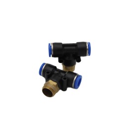 Pneumatic Multiple Plug Fitting TE 3/8 Inch - 10 mm IQS T-Piece Compressed Air