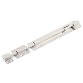 uxcell 12-inch Long Stainless Steel Door Latch Sliding Lock Barrel Bolt, Stainless Steel