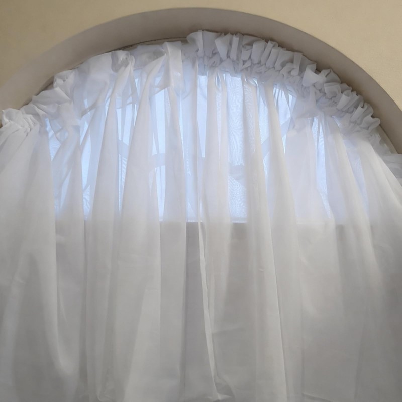 Geelin Arched Curtain Rod for Curved Windows, Extends from 24"