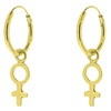 ENTREPLATA 925 Sterling Silver Earrings 24K Gold Plated Symbol for