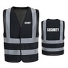 AYKRM Black Hi Vis Security Vest - Reflective Safety for