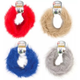 FindingKing Fuzzy Craft Stems 9 Feet, Red | Lion Mane | Royal Blue | Grey