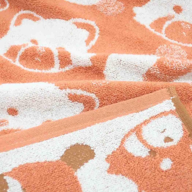 Animal Face [Face Towel] Jacquard Long Towel/Red Panda