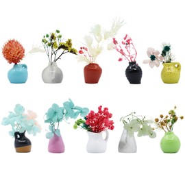 10 Pcs Mini Vase Magnets for Fridge，Cute Small Ceramic Vase Refrigerator Magnets,3D Tiny Plant Vases for Refrigerator Kitchen Locker Office Decoration