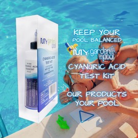 My Garden Pool Cyanuric Acid Test Kit - Accurate Testing, 8 oz Reagent, with Test Tube and Mixing Bottle, Professional Grade Pool Maintenance Tool - Maximize Pool Water Efficiency The Best Way