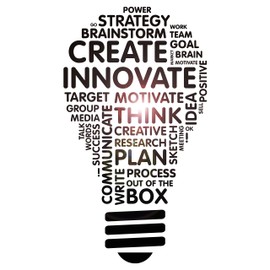 Vinyl Wall Decal Lightbulb Inspire Words Business Office Art Decor Stickers Mural Large Decor (ig5071) Black