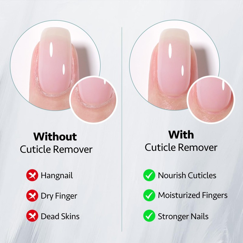 GAOY 20ml Cuticle Remover Gel, Nail Care Softener, Easy and
