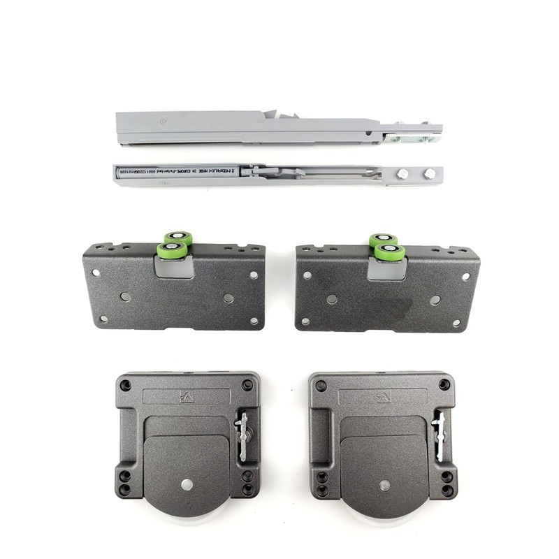 DecorAndDecor Sliding Wardrobe Door Track Gear Kit with Soft Close