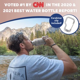 Healthy Human Stainless Steel Water Bottle | Double Walled Vacuum Insulated Water Thermos for Adults | Eco-Friendly Travel Bottles with Leak Proof Lid (Desert Lily, 21 oz/ 621 ML)