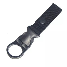 Unbranded Tactical Molle Water Bottle Buckle Hook Holder Camping Outdoor Hiking  Nylon  - Black