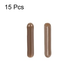 QUARKZMAN Pack of 15 Rubber Caps 1.5 mm ID Rubber End Caps Sealing Cap Vinyl Round End Cap Cover Screw Thread Protective Caps, Brown