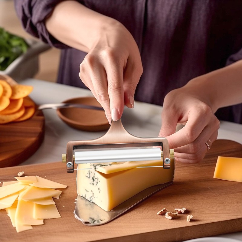TOPULORS Cheese Slicer - Cheese Cutter - Stainless Steel Wire