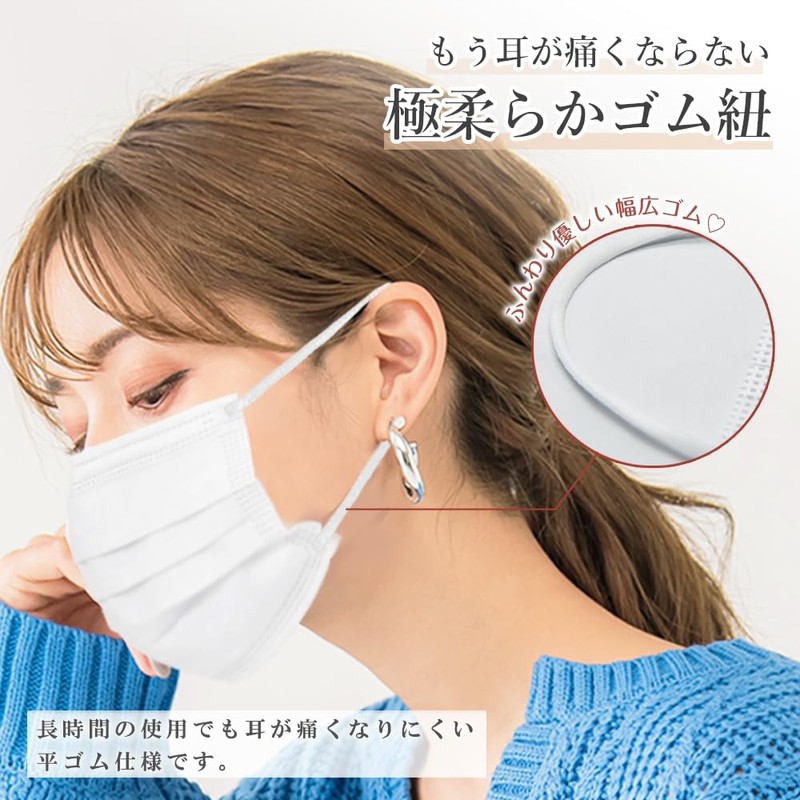 CICIBELLA-SPORTS-(シシベラスポーツ) Non-woven Mask 51 Pieces Pollen Countermeasures Cloth Mask Small