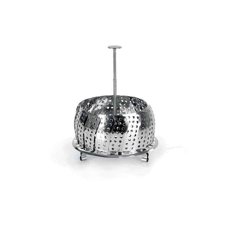 Barazzoni Baskets for Steaming with Telescopic Handle, nickel-free stainless steel,