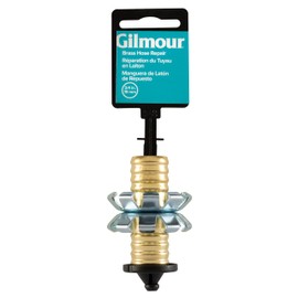 Gilmour 3/4" Brass Hose Clinch Mender, Heavy Duty Metal Water Hose Repair Kit, Garden Hose Repair Fitting