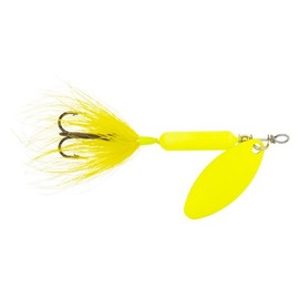 Yakima Bait Wordens Original Rooster Tail Spinner Lure with Painted Blade, Fluorescent Chartreuse, 1/6-Ounce