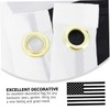 Sosoport 1pc American Flag Garden Banner Decoration Black White Stripe