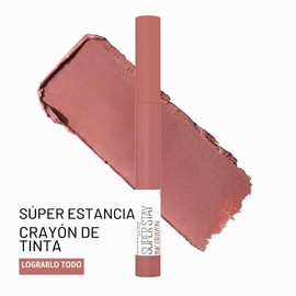 Maybelline New York SuperStay Ink Crayon Matte Lápiz labial de larga duración con sacapuntas incorporado, Achieve It All, 0.04 oz