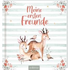 Meine ersten Freunde – Waldtiere (Aquarell-Optik): Freundebuch für Kita, Krippe, Kindergarten, für Jungen und Mädchen ab 2 Jahren