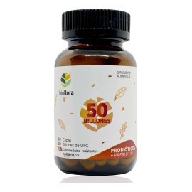 Bioflora Probióticos + Prebióticos 50 Billones UFC (35 capsulas)