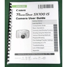 Canon PowerShot SX100 IS Instruction Manual: 227 Pages & Protective Covers
