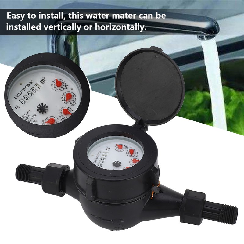 Water Meter Dry Flow DN15 Indoor Outdoor 15mm Magnetic Coupling
