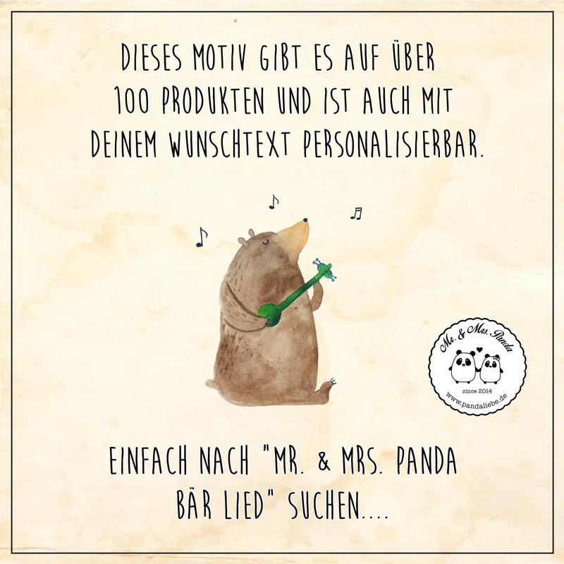 Mr. & Mrs. Panda Gold Windlicht Personalisiert Bär Lied -