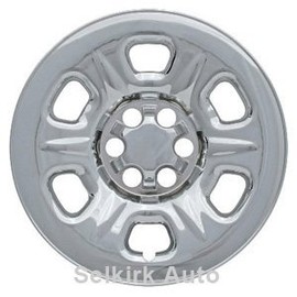 Set of 4 Chrome Wheel Skin Hub Covers With Center For Frontier 15x6 Inch 6 Lug Steel Rim - Part: IMP/71X