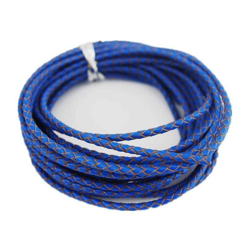 Glory Qin 5 Yards Round Folding Bolo Braided Genuine Leather