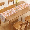 Vohado Groovy Table Runner Daisy Retro Hippie Boho Rainbow Party