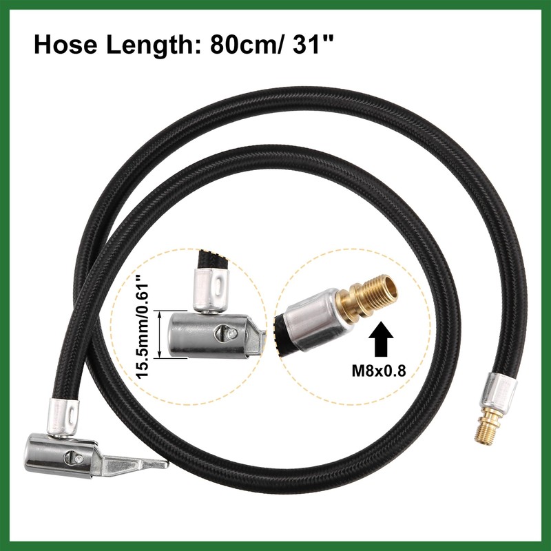 Motoforti 80cm 31" Tire Valve Stem Extension Inflator Extender Hose