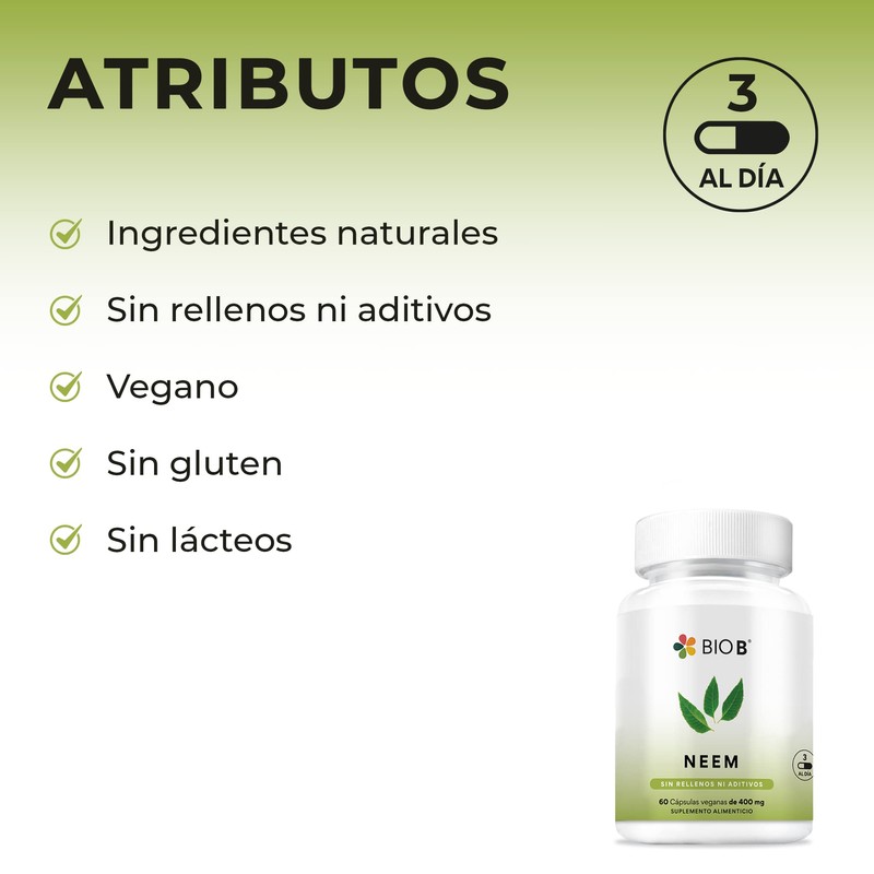 Bio B | Neem 2 Pack de 60 cápsulas veganas