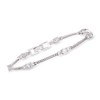 Ross-Simons 2.75 ct. t.w. CZ Station Bracelet in Sterling Silver.