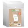 eco-eco A5 50% Recycled Clear Transparent Portrait Press Stud Popper