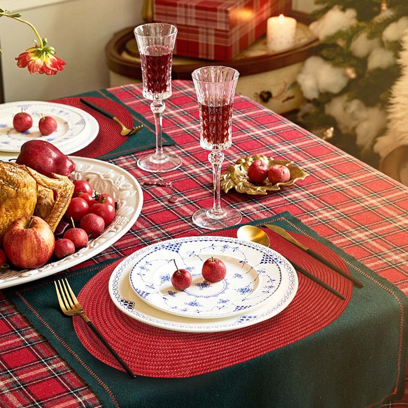 AHHFSMEI Placemats Set of 6 for Dining Table Washable Woven