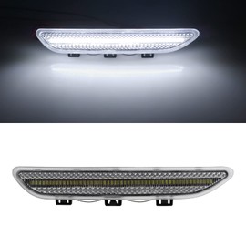 Mynoway Front Bumper LED Reflector Lamp Replacement for 3 Series 316i 318i 320i 325i 325Ci 330i 330Ci E46 2D Coupe Convertible 2004-2006, Side Marker Light Replace OE 63146920689, 63146920690