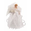 Kurt Adler 12-Inch White and Silver Fiber Optic LED Angel