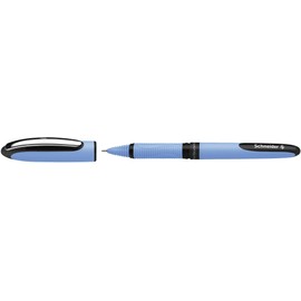 Schneider One Hybrid N Rollerball Pen, 0.5 mm Hybrid Needle Tip, Light Blue Barrel, Black Ink, Box of 10 Pens (183501)