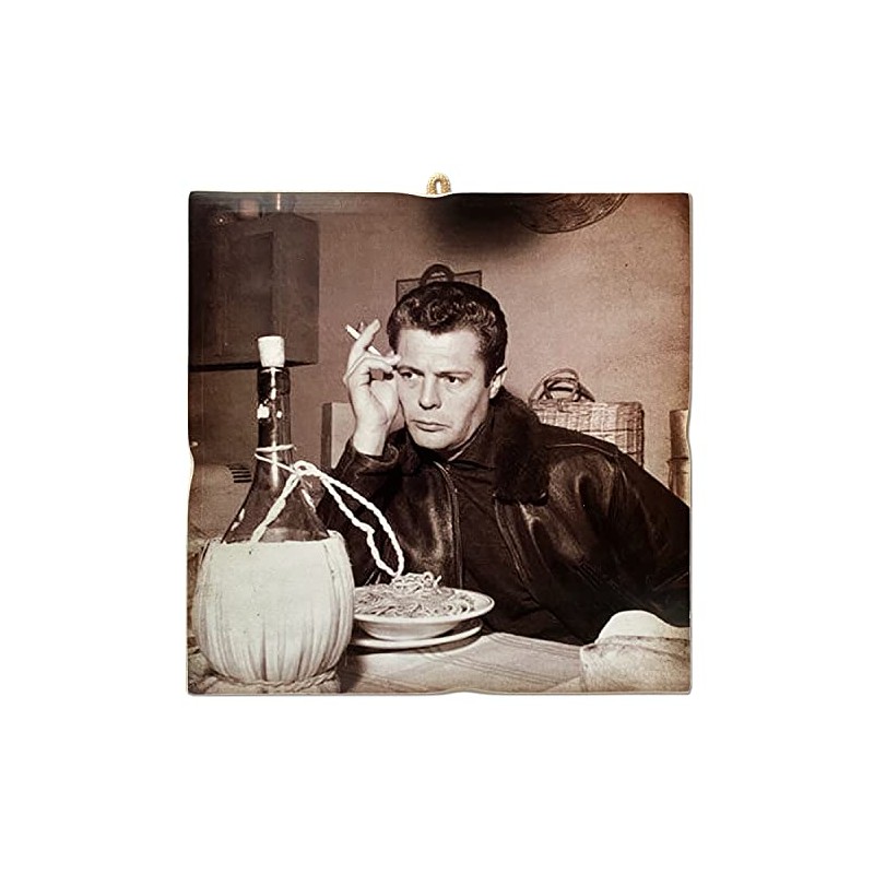 KUSTOM ART Vintage Style Famous Actor Marcello Mastroianni Print on