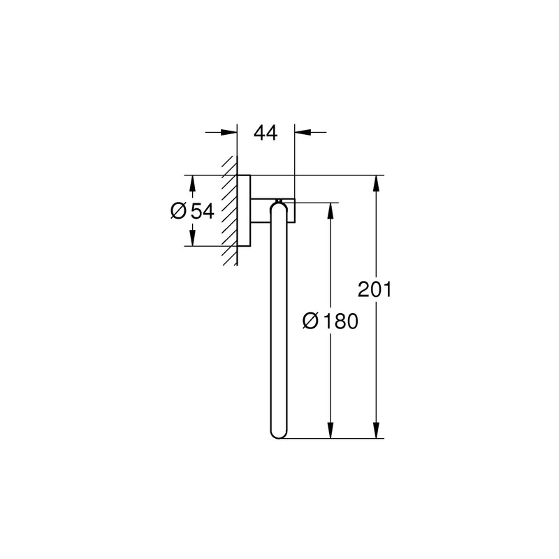 GROHE 40365DC1 Essentials Towel Ring, Super Steel