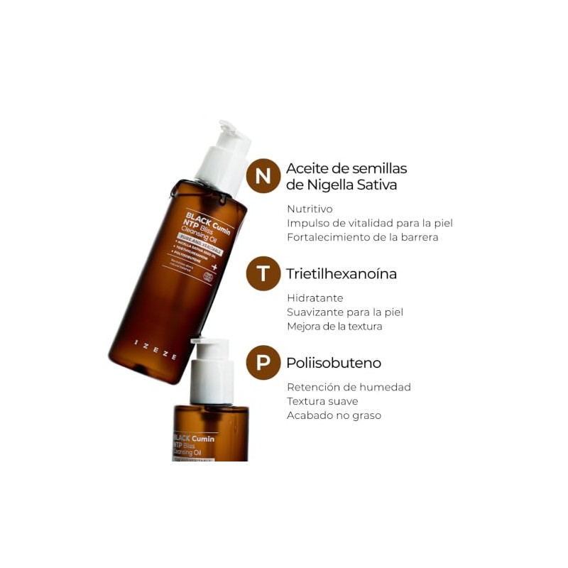 IZEZE Black Cumin NTP Bliss Cleansing Oil, 6.76 fl oz