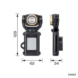 Tajima Safety System LED Safety Detachable Light LE-SF352D for Vertical Belts, Strong Neodymium Magnet, Selectable Brightness 3 Modes, Easy to Attach and Detach, Can be Installed Later on the Belt