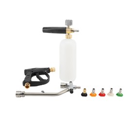 Pressure Washer Tool with Foam Cannon and Dual Connector 2175psi 5 Power Washer Sprayer Nozzles Car Wash Foam Tool Kit